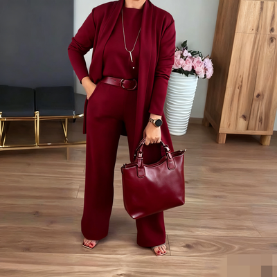 Irene | Elegant tredelad set med lång kofta